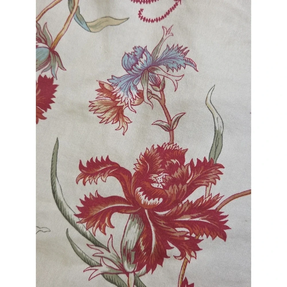 Waverly‎ Jacobean Floral Bird Reverse Stripe King Comforter 